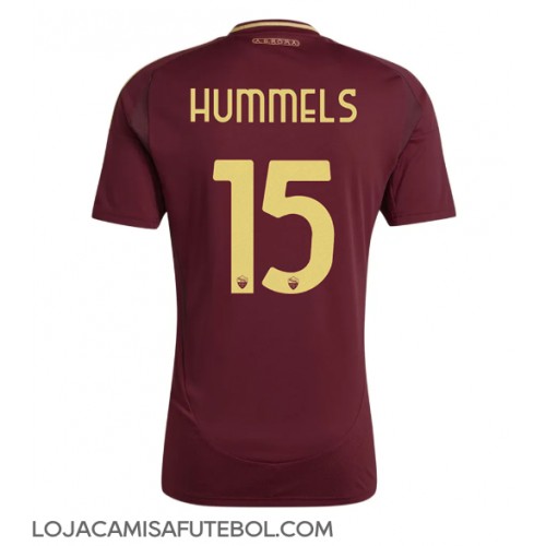 Camisa de Futebol AS Roma Mats Hummels #15 Equipamento Principal 2024-25 Manga Curta